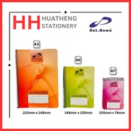 Dot Down Spiral Note Book 50 sheets A5 | A6 | A7 [ random colors]