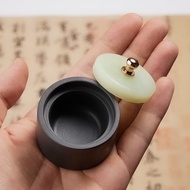 Jade Small Inkstone Small Inkstone Small Regular Calligraphy Dedicated with Lid Raw Stone Material H