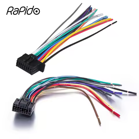 16 Pin Wiring Harness Connector Adapter Cable for Kenwood DNX DDX KVT KMR KMM KDC 2017 Models Car St
