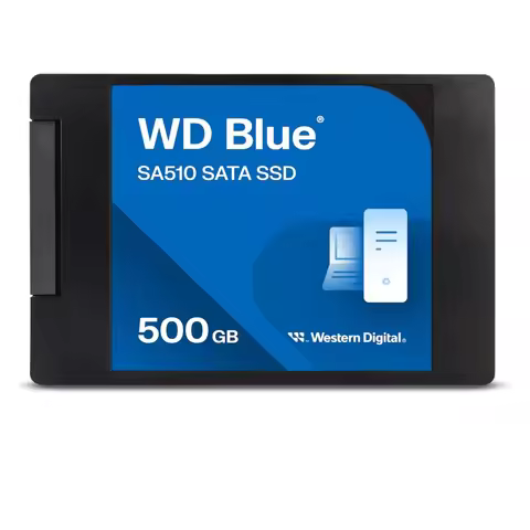 Western Digital 500GB WD Blue SA510 SATA Internal Solid State Drive SSD - SATA III 6 Gb/s, 2.5"/7mm 