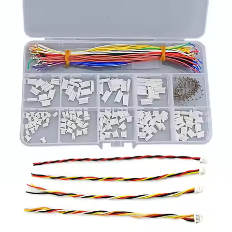 Jst SH 1.0mm Connector Kit with Single head Pre-Crimped Soft Silicone 150mm Wire for F3 Omnibus F4 P