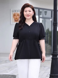 áo kiểu tay phồng thắt nơ bigsize ( thời trang bigsize ) n04-623
