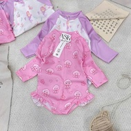 (Swimwear) Purple pink jellyfish BIKINI FOR GIRLS FROM 10-30KG ANNAKIDS swimsuit for kid girl swimsu