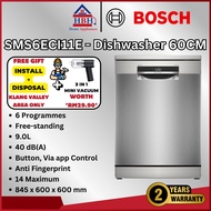 【Free Basic Install】Bosch Series 6 | Mesin Basuh Pinggan | SMS6ECI11E  |60 cm | 9L | Heat exchanger 
