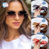 Fashion Sunglasses for Women Rimless Gradient UV400 Sunglasses Lady Retro Sunglasses