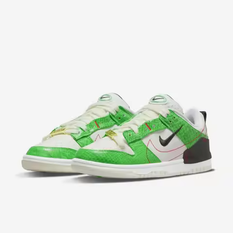 Nike genuine Dunk Disrupt2 Unisex Snake Print Low-Top Retro Sneakers DV1491-101