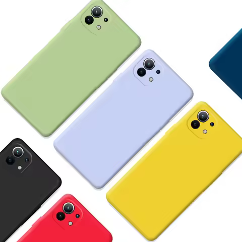 Camera Protection Shockproof Silicone Phone Case For Xiaomi Mi 11 lite Matte TPU Case for Xiaomi Mi1