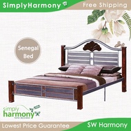 SHSB Senegal Queen Size / Solid Wood / Metal Bed / Katil Kayu + Besi / Double Decker Bed / Bunk Bed