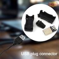 CEYOU Mini USB Male Connector, 5Pin 4 In 1 Assemble USB 2.0 Jack, DIY Micro Male USB Plug Connector 