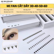 Eyelash Fan Volume Wire Cut 3D - 4D - 5D - 6D Mix size, Artificial Eyelashes, Eyelash extension tool