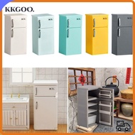 KKGOO Fridge Model, Kitchen Appliances 1:24 Mini Fridge, Retro Plastic Multicolor Blyth Doll Fridge 