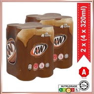 A&W SARSAPARILLA ROOT BEER CAN (4 X 320ML) X 2 PACKS ASEAN.OS