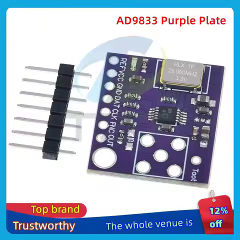TZT AD9833 AD9833BRMZ Programmable Microprocessor 0-12.5MHZ Sine Square DDS Signal Generator Module 