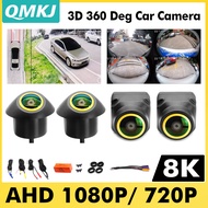QMKJ Car 360 Degree system camera Surround View 1080P AHD Right+Left+Front+Rear View Camera System O