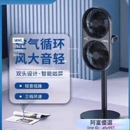 【南極人雙頭空氣循環扇】家用靜音電風扇 立式落地扇 3D立體節能風力強電風扇 便攜式風扇 辦公室風扇