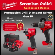 Milwaukee M18 Impact Drill and Impact Driver / Milwaukee Cordless Drill / Impact Driver / 13mm / 1/4