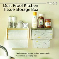 TMOS Kotak Simpan Tisu Dapur Dustproof Kitchen Roll Paper Storage Box Tissue Holder 26.2x14.5x14.5CM