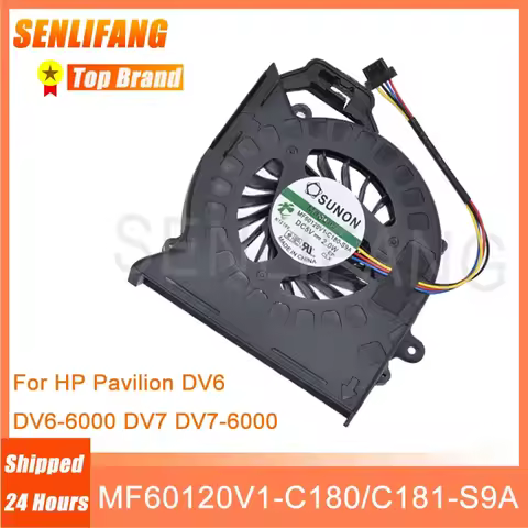 For HP Pavilion DV6 DV6-6000 DV7 DV7-6000 Laptop CPU Cooling Fan MF60120V1-C180-S9A MF60120V1-C181-S