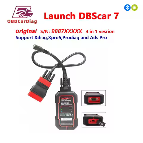 Original DBScar VII Launch DBScar 7 Original 4 In 1 Version Work Doip CAN FD With 1 Year Online Soft