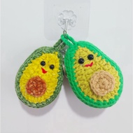 Wool avocado keychain