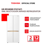 Toshiba GR-RF690WI-PGY(67) 580L Multi Door Japandi Refrigerator