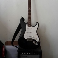 Fender Electric Guitar + Ibanez Amplifier