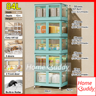 ⭐️SG⭐️ 55L 51.5x30x36cm. 84L 60x33.5x42cm. Foldable Storage Box with built-in roller. Stackable. Mod