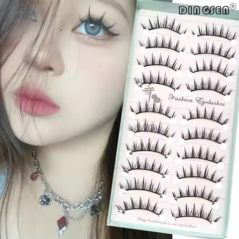 New Manga Lashes Natural Eyelashes Soft False Eyelashes Anime Lashes for Daily Dating Makeup Thick F