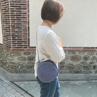 純手工編織 側背包 編織包 肩背包 灰色 斜背包