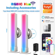 Smart LED Light Bars RGBIC Ambient Lighting Works with Alexa Google Home Wi-Fi LED Bar Lights Music 
