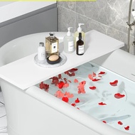 ที่วางอ่างอาบน้ำสีขาวสปาชั้นวางเคาน์เตอร์ชั้นถาดวางสบู่ห้องน้ำฝักบัวสบู่สปาไวน์ XY50BT อุปกรณ์เสริม Baignoire