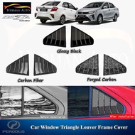 HermanAuto Perodua Bezza 2016-2023 Triangle Louver Window Cover Mustang Design Garnish Bezza Cermin 