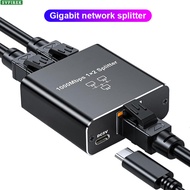 RJ45 Splitter 1 to 2 Ethernet Adapter 1 in 2 out Port Extender 2 Port Gigabit Network Switcher 1000M