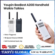 BeeBest A208 Handheld Walkie Talkies Portable Radio 5W 1-5KM Two Way Radio White 2000mAh/ Blue 3350m
