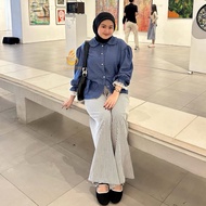 IS - Bonie Blouse Lace Denim Women's Lace Top