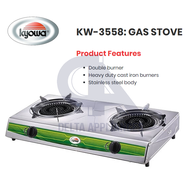 Kyowa Gas Stove Heavy Duty Double Burner Stainless Steel Gas Stove Original 1 Year Warranty KW 3558