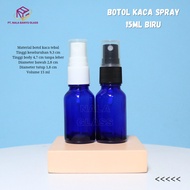 botol spray 15ml kaca biru / botol serum 15ml kaca