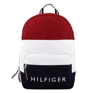 TOMMY HILFIGER-白字母標誌帆布手提後背包/紅x藍x白_廠商直送