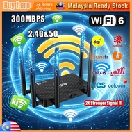 【1-year warranty】Wifi 6 Router 300Mbps High-Speed Modem | 4G/5G Modem Unlimited Data Hotspot SIM LAN