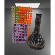 bingo complete sets 50s NITO shaker/bingo chips plastic/bingo card RED BIG size 4 1/2 x 6inches
