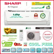 Sharp 1.5hp Inverter Air Conditioner AHX13BED & AUX13BED J-Tech Inverter ((5 Star Energy Rating))