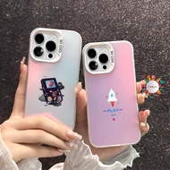 CASE CASING SILICON IMD GLOSSY RAINBOW GRADATION CUSTOM ART GAME COMPATIBLE FOR VIVO Y01 Y02 Y03 Y12