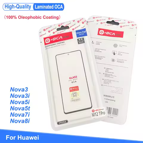 10pcs LCD Outer Lens Front Glass with OCA for Huawei Nova3 Nova3i Nova5i Nova5t Nova7i Nova8i Replac