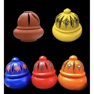 clay sambrani holder with lid small/insence holder