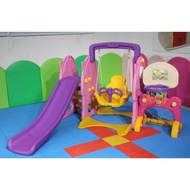 kids playground 5in1 playground kitty playground slide swing basketball