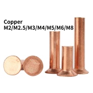 AAACopper countersunk head rivets GB869 percussion type flat head flat cone head solid rivets Copper