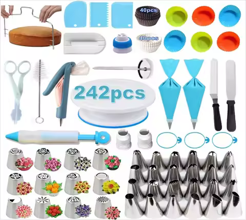 2022 New Cake Tools Cake Decorating Tools Kit Pastry Baking Fondant Cake Rotating Turntable Baking S
