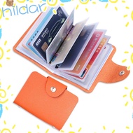 HLAR Card Holder Bag, PU 24 Slots Bits Pocket , Leather Card Holder Wallet Simple Credit ID Card Org