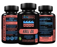 Antarctic Krill Oil Supplement - Premium 500mg Krill Fish Oil Supplement with Omega-3s EPA, DHA,...