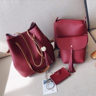 GS 939 Top Sale 4in1 Korea Set Premium Pu Sling Bag Shoulder Bag